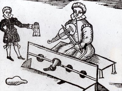 Un voleur à la tire au pilori, illustration d